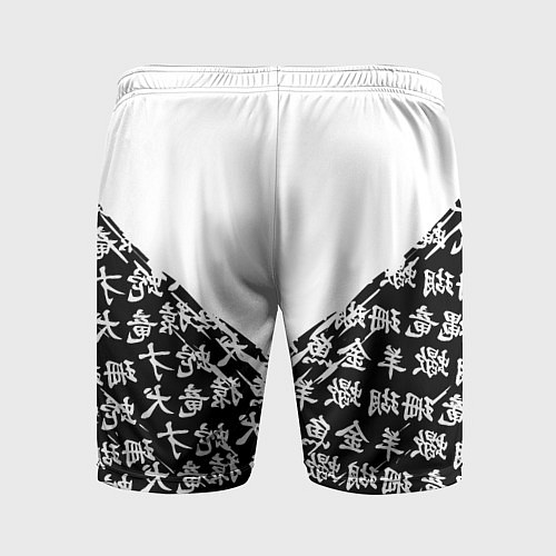 Мужские спортивные шорты Doom японские символы / 3D-принт – фото 2