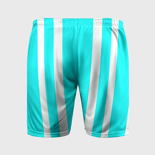 Мужские спортивные шорты Color blue white stripes / 3D-принт – фото 2