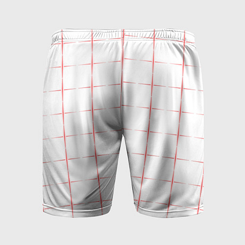 Мужские спортивные шорты Color white red crosses / 3D-принт – фото 2