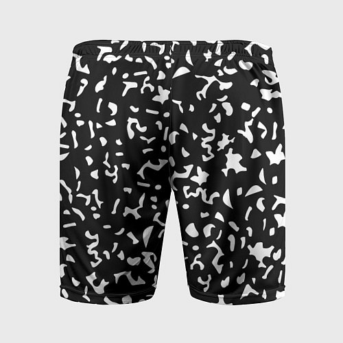 Мужские спортивные шорты Черный камуфляж / 3D-принт – фото 2