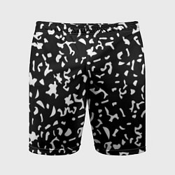 Шорты спортивные мужские Черный камуфляж, цвет: 3D-принт