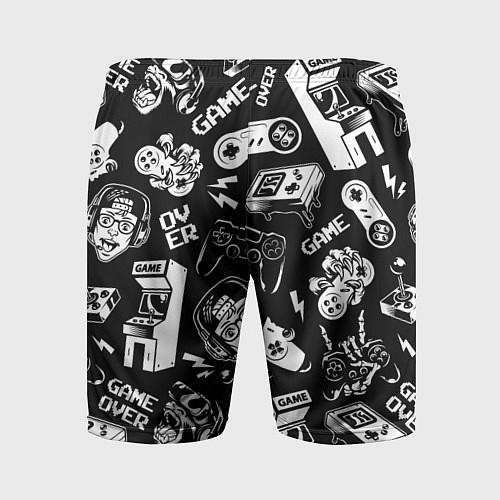 Мужские спортивные шорты Retro gamer pattern / 3D-принт – фото 2