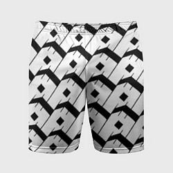 Шорты спортивные мужские Три буквы: чёрные, цвет: 3D-принт