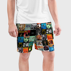 Шорты спортивные мужские Nirvana - обложки альбомов и песен, цвет: 3D-принт — фото 2
