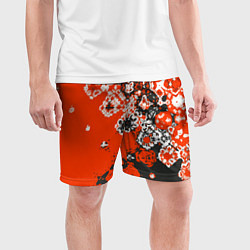 Шорты спортивные мужские Красно-черная метаморфоза, цвет: 3D-принт — фото 2
