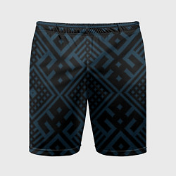 Мужские спортивные шорты Славянские узоры на черном