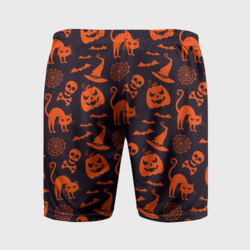 Мужские спортивные шорты Паттерн с символами праздника Хэллоуин / 3D-принт – фото 2