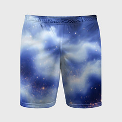 Шорты спортивные мужские Сине-голубая волшебная дымка, цвет: 3D-принт