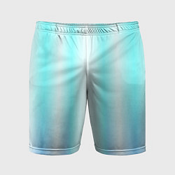 Шорты спортивные мужские Neon white blue lines, цвет: 3D-принт