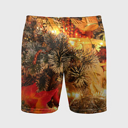 Шорты спортивные мужские Атмосфера Рождества, цвет: 3D-принт