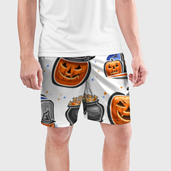Шорты спортивные мужские Дух хэллоуина, цвет: 3D-принт — фото 2