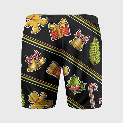 Мужские спортивные шорты Рождественский дух / 3D-принт – фото 2