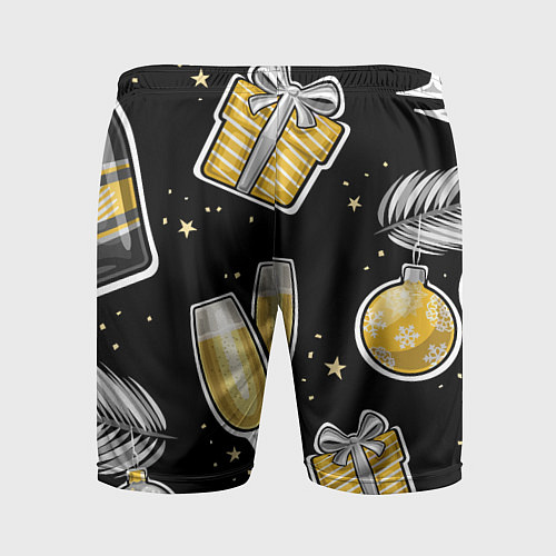 Мужские спортивные шорты Новогодний вайб / 3D-принт – фото 2