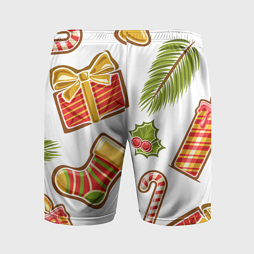 Мужские спортивные шорты Рождественский вайб / 3D-принт – фото 2