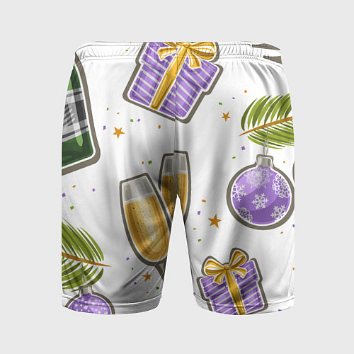 Мужские спортивные шорты Новогодний вайб / 3D-принт – фото 2