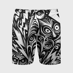 Шорты спортивные мужские Lightnings and faces - ai art fantasy, цвет: 3D-принт