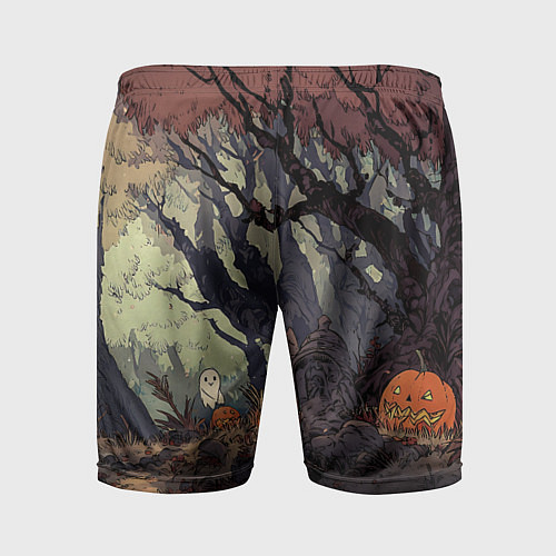 Мужские спортивные шорты Призрачный лес / 3D-принт – фото 2