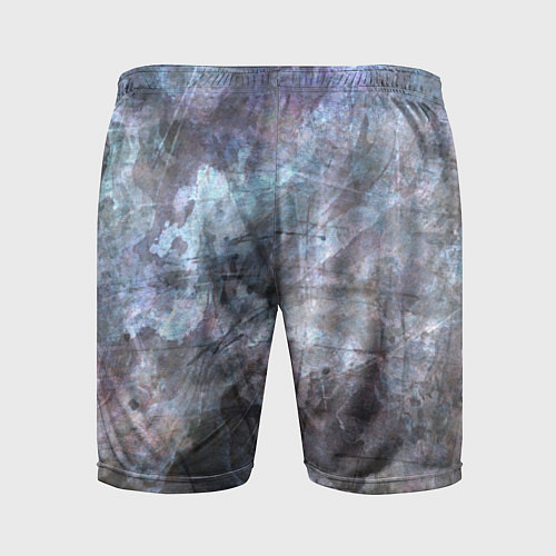 Мужские спортивные шорты Абстракция - gray-blue hurricane / 3D-принт – фото 2