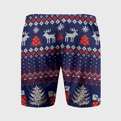 Мужские спортивные шорты Новогодний вязаный паттерн / 3D-принт – фото 2