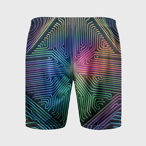 Мужские спортивные шорты Линейная графика / 3D-принт – фото 2