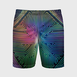 Мужские спортивные шорты Линейная графика