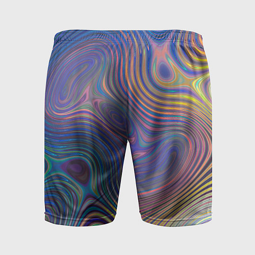 Мужские спортивные шорты Абстрактная рябь / 3D-принт – фото 2