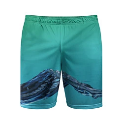 Шорты спортивные мужские Зеленая вода, цвет: 3D-принт