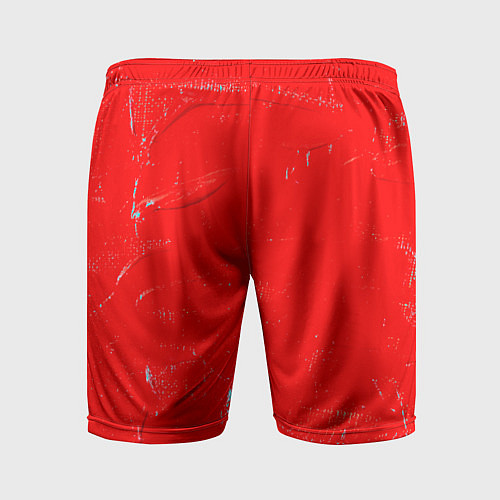 Мужские спортивные шорты Красная краска / 3D-принт – фото 2