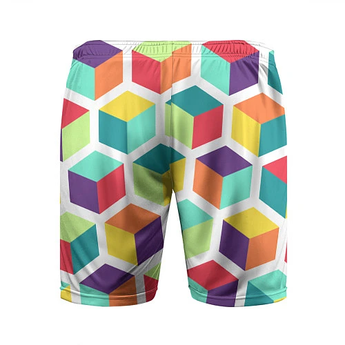 Мужские спортивные шорты 3D кубы / 3D-принт – фото 2