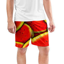 Шорты спортивные мужские Арбуз, цвет: 3D-принт — фото 2