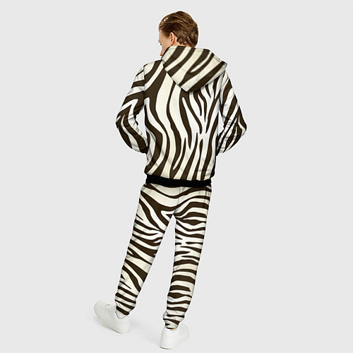 Мужской костюм Шкура зебры / 3D-Черный – фото 4