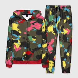 Костюм мужской Цветной камуфляж, цвет: 3D-красный
