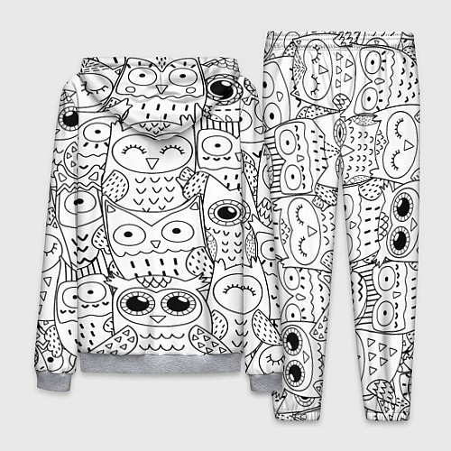 Мужской костюм Совушки: узор / 3D-Меланж – фото 2