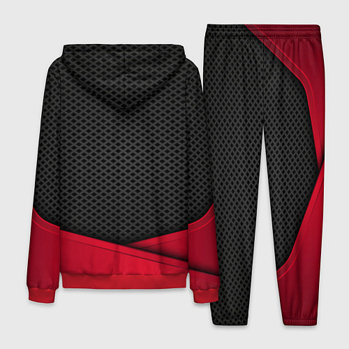 Мужской костюм Yamaha: Grey Carbon / 3D-Красный – фото 2