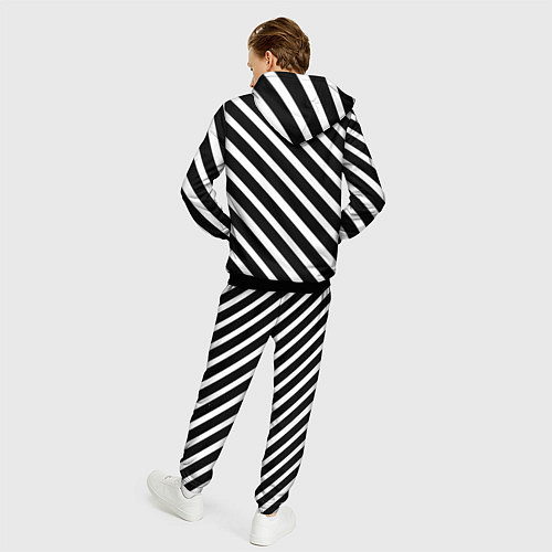 Мужской костюм BTS: B&W Stripes / 3D-Черный – фото 4