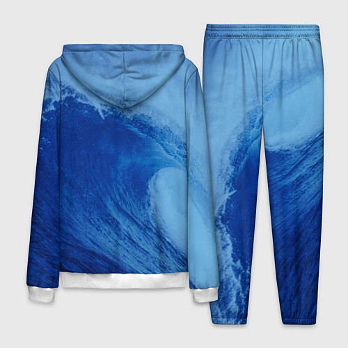 Мужской костюм Парная - вода: кислород с волнами / 3D-Белый – фото 2
