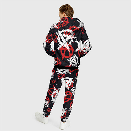 Мужской костюм Анархия - паттерн / 3D-Черный – фото 4