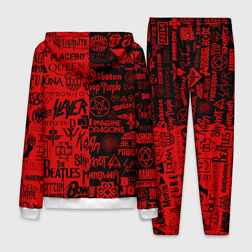 Мужской костюм ЛОГОТИПЫ РОК ГРУПП / 3D-Белый – фото 2