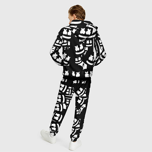 Мужской костюм Marshmello / 3D-Черный – фото 4