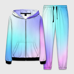 Костюм мужской Небесно голубой градиентный, цвет: 3D-черный