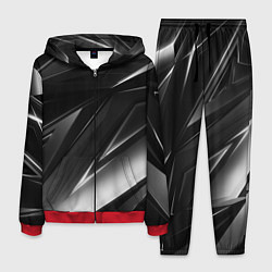 Костюм мужской GEOMETRY STRIPES BLACK & WHITE, цвет: 3D-красный