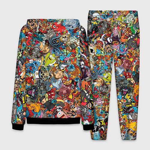 Мужской костюм Стикеры / 3D-Черный – фото 2