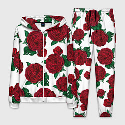 Костюм мужской Винтажные розы, цвет: 3D-белый