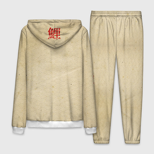 Мужской костюм Золотая рыба кои / 3D-Белый – фото 2