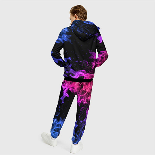 Мужской костюм ОГОНЬ НЕОН / 3D-Черный – фото 4