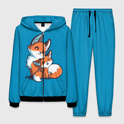 Костюм мужской Лисья семья, цвет: 3D-черный