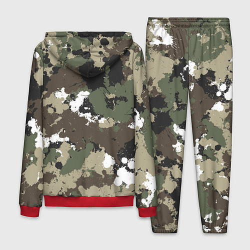 Мужской костюм Камуфляж с кляксами / 3D-Красный – фото 2