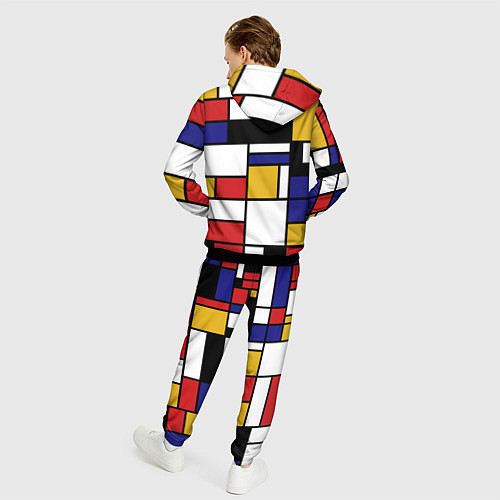 Мужской костюм Color blocking / 3D-Черный – фото 4
