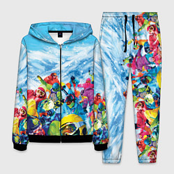 Костюм мужской Палитра сноуборд, цвет: 3D-черный