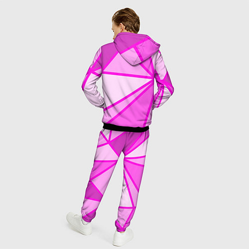 Мужской костюм Осколки розового стекла / 3D-Черный – фото 4